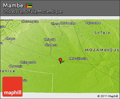 Physical Panoramic Map of Mambe