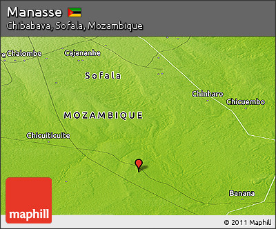 Physical Panoramic Map of Manasse