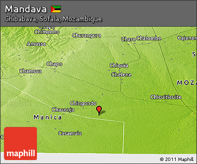 Physical Panoramic Map of Mandava