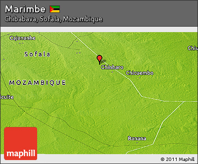 Physical Panoramic Map of Marimbe