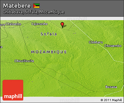 Physical Panoramic Map of Matebere
