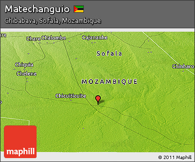 Physical Panoramic Map of Matechanguio