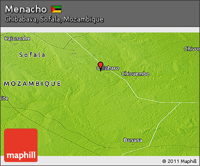 Physical Panoramic Map of Menacho