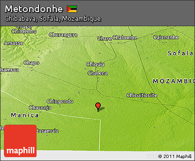 Physical Panoramic Map of Metondonhe