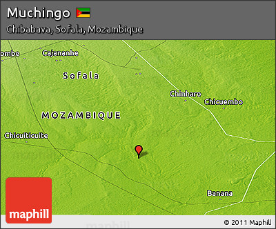 Physical Panoramic Map of Muchingo