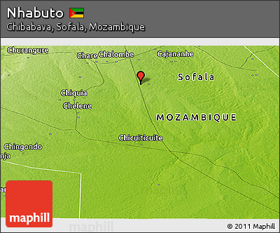 Physical Panoramic Map of Nhabuto