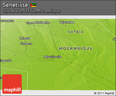 Physical Panoramic Map of Senetisse