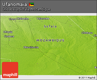Physical Panoramic Map of Ufanomaia
