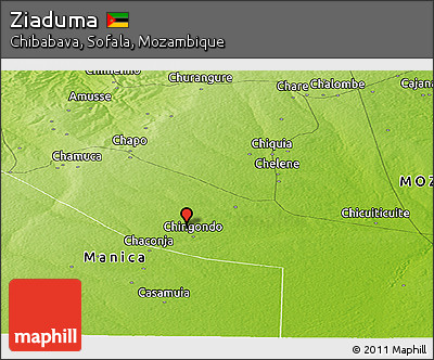 Physical Panoramic Map of Ziaduma