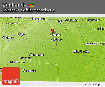 Physical Panoramic Map of Zimbanda