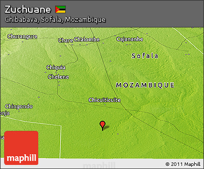 Physical Panoramic Map of Zuchuane