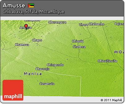 Physical Panoramic Map of Amusse