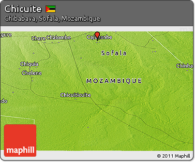 Physical Panoramic Map of Chicuite