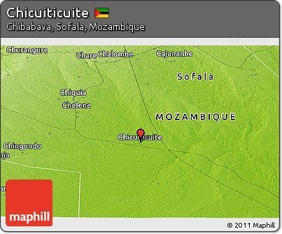 Physical Panoramic Map of Chicuiticuite