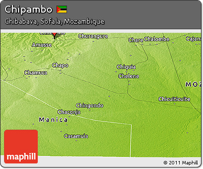 Physical Panoramic Map of Chipambo