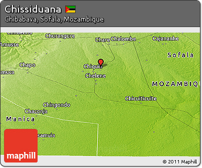 Physical Panoramic Map of Chissiduana