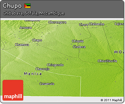 Physical Panoramic Map of Chupo