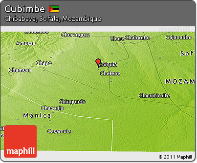Physical Panoramic Map of Cubimbe
