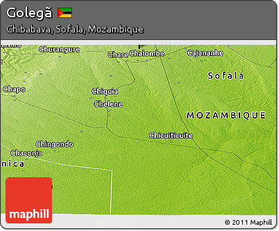 Physical Panoramic Map of Golegã