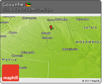 Physical Panoramic Map of Govunhe