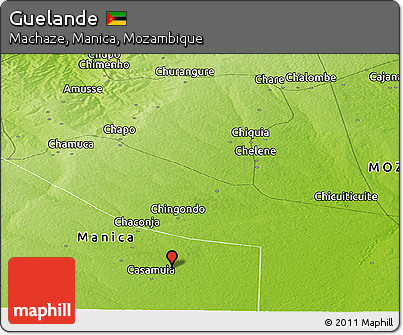 Physical Panoramic Map of Guelande