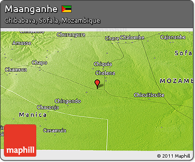 Physical Panoramic Map of Maanganhe