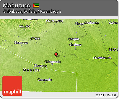 Physical Panoramic Map of Maburuco