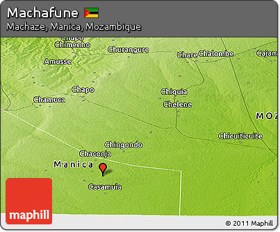 Physical Panoramic Map of Machafune
