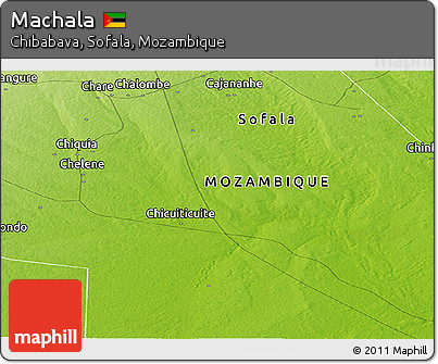 Physical Panoramic Map of Machala