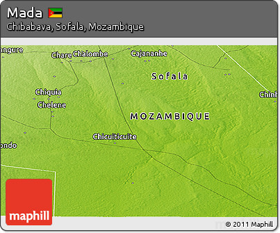 Physical Panoramic Map of Mada
