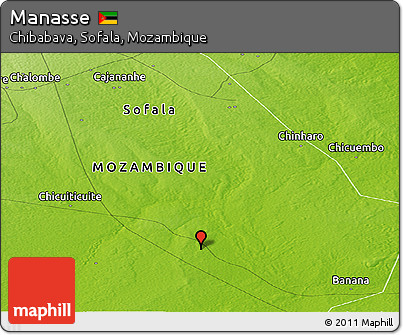 Physical Panoramic Map of Manasse