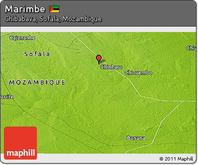 Physical Panoramic Map of Marimbe