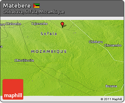 Physical Panoramic Map of Matebere