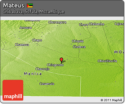 Physical Panoramic Map of Mateus