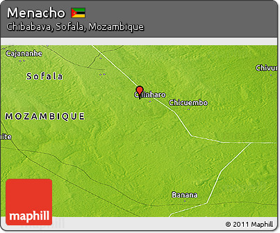 Physical Panoramic Map of Menacho