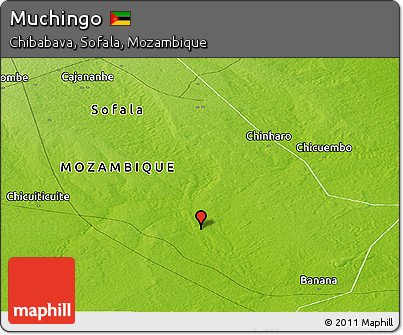 Physical Panoramic Map of Muchingo