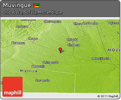 Physical Panoramic Map of Muvingue