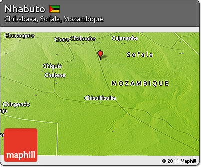 Physical Panoramic Map of Nhabuto
