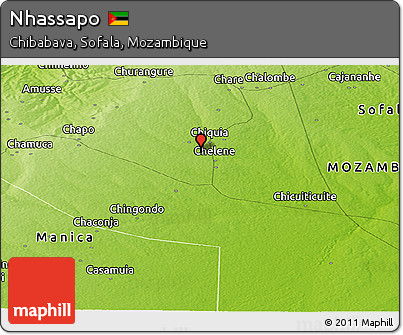 Physical Panoramic Map of Nhassapo
