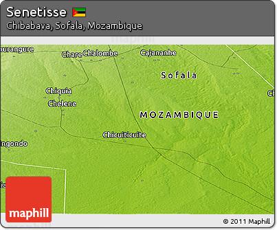 Physical Panoramic Map of Senetisse