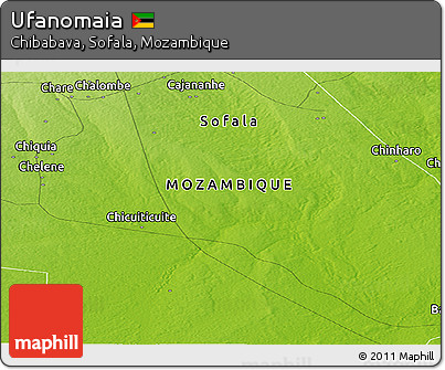 Physical Panoramic Map of Ufanomaia