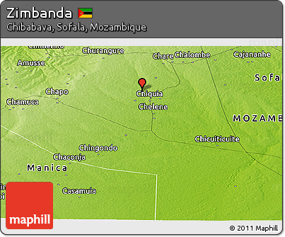 Physical Panoramic Map of Zimbanda