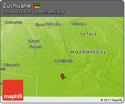 Physical Panoramic Map of Zuchuane