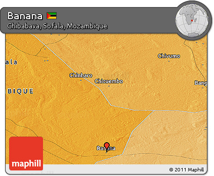 Political Panoramic Map of Banana