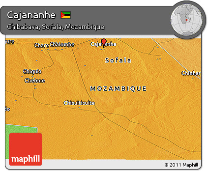 Political Panoramic Map of Cajananhe