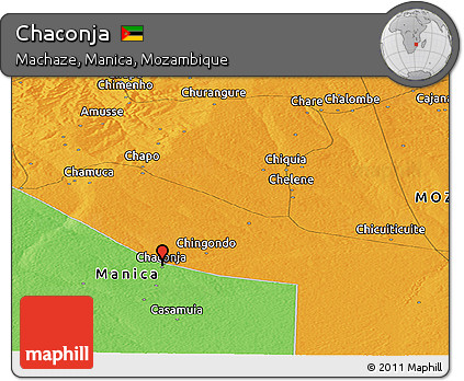 Political Panoramic Map of Chaconja