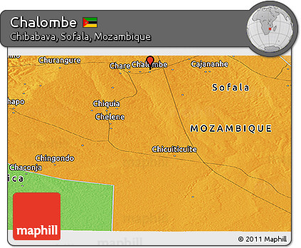 Political Panoramic Map of Chalombe