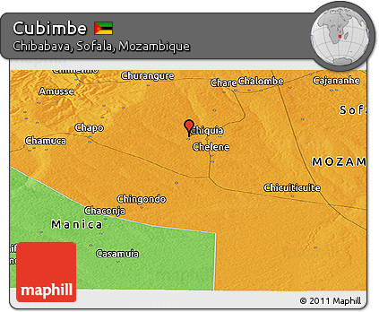 Political Panoramic Map of Cubimbe