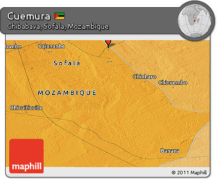 Political Panoramic Map of Cuemura