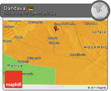Political Panoramic Map of Dandava